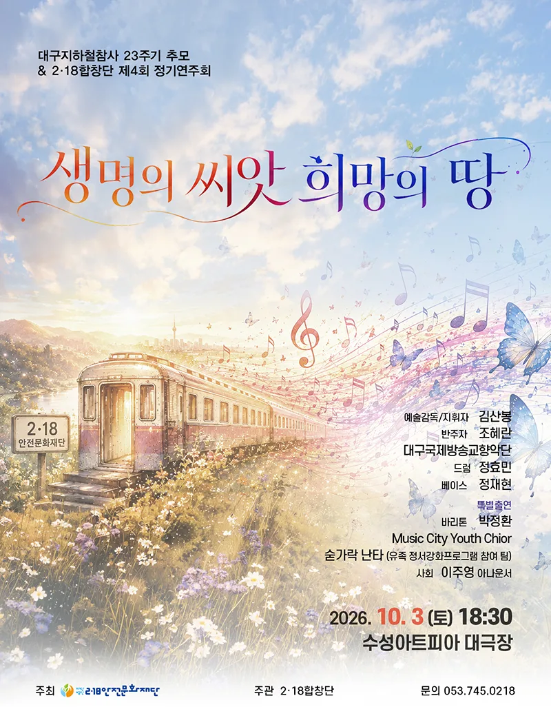 대구 지하철 참사 23주기 추모 & 제4회 2·18합창단 정기 연주회 [대구] 포스터