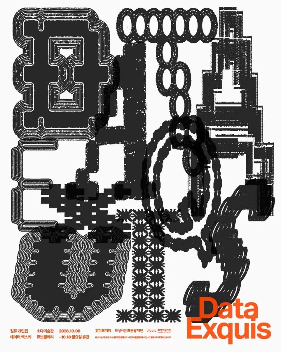 김류 개인전 《데이터 엑스키 Data Exquis》 포스터